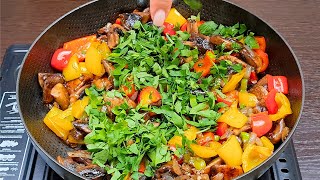 These mushrooms with vegetables taste better than meat! Easy and fast! by leckere Suppe 971 views 2 months ago 4 minutes, 13 seconds