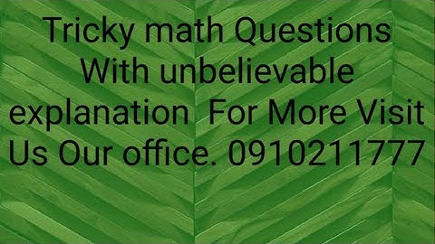 tricky math questions#donkey #ethiopian #education #mathematics