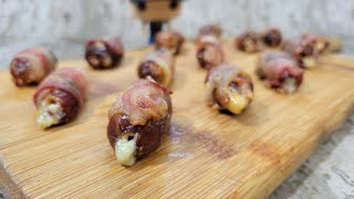 Bacon Wrapped Blue Cheese Stuffed Dates
