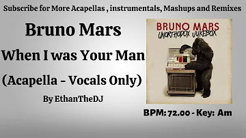 Bruno Mars - When I was Your Man (Acapella - Vocals Only)