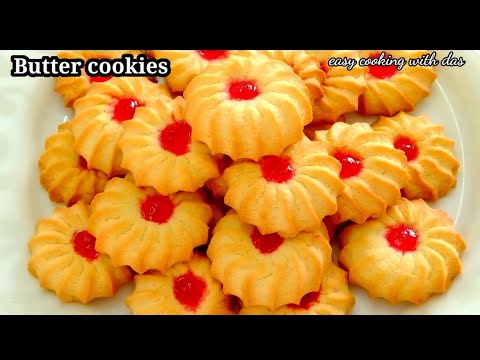 Homemade Butter Cookies | How To Make Butter Cookies | Jam Filled Butter Cookies | Biscuits Recipe