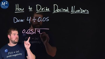 How to Divide Decimal Numbers | Part 3 of 3 | Divide: 4÷0.05 | Minute Math