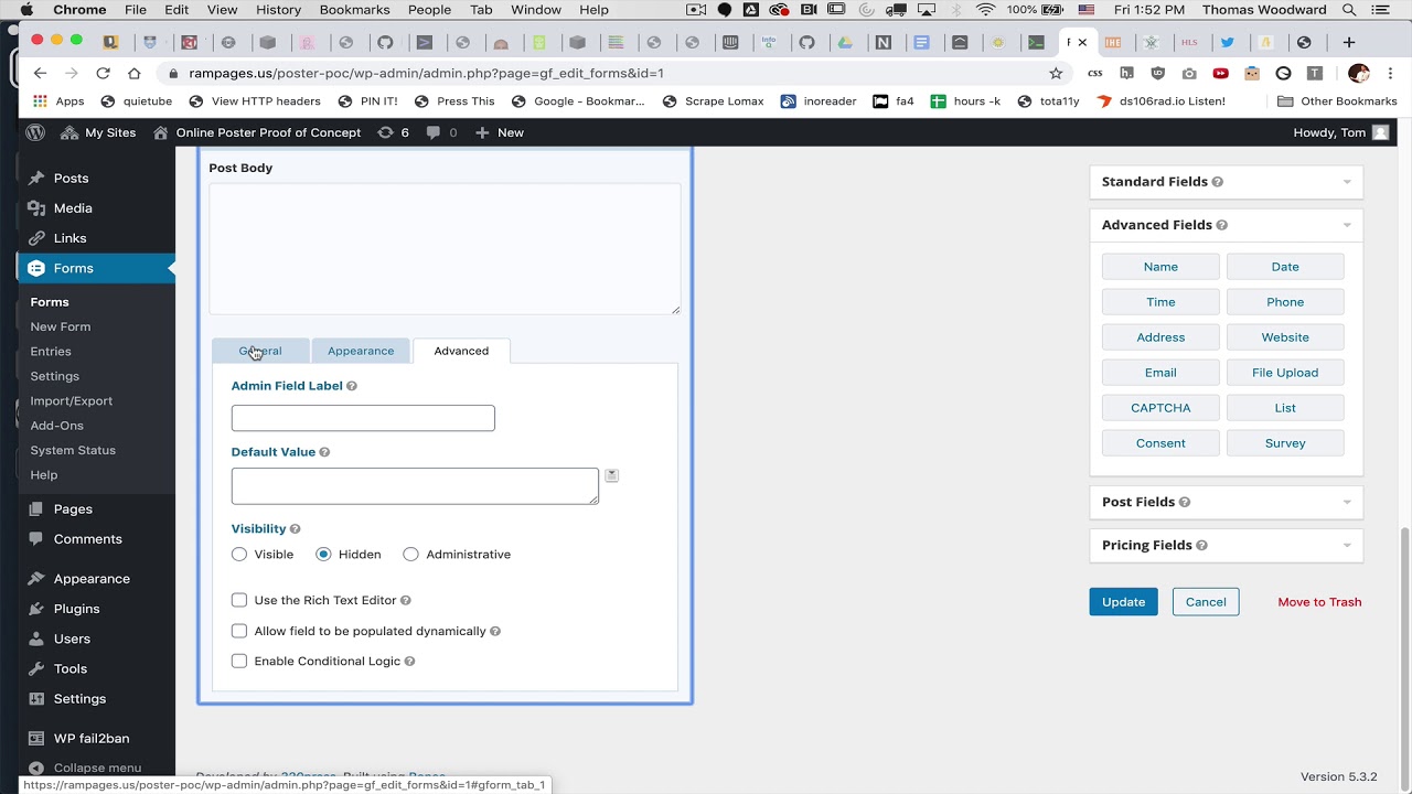 Virtual Post Site - Gravity Forms Explanation - YouTube