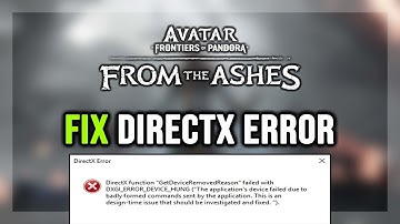 How to FIX Avatar: Frontiers of Pandora DirectX Error / DXGI_ERROR_DEVICE