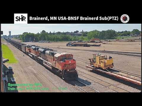 MN, USA, BNSF Brainerd Sub, Train Cam LIVE, MP 118