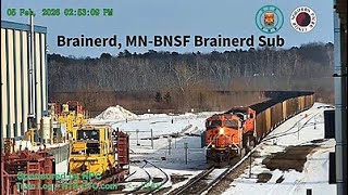 Brainerd MN USA BNSF Brainerd Sub Train Cam LIVE MP 118