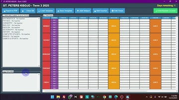 TIME TABLE MAKER SOFTWARE