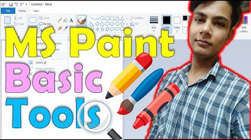 🎨MS Paint - Basic Tools | MS Paint - Text, Pencil, Brush, Eraser, Pick Color | MS Paint Tutorial