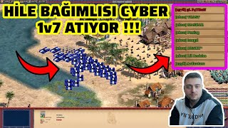 HİLE YAPMADAN DURAMIYOR!!! CyberRulz 1v7 HİLELİ Age Of Empires