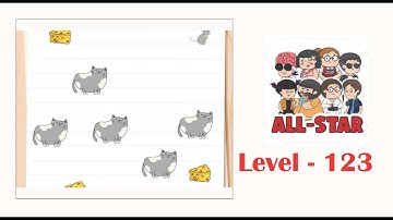 Brain test all star level 123 Save the mouse from the cats.