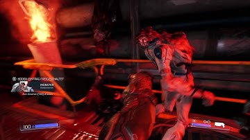 Doom 2016 Arch Linux Wine-Staging 2.21 Lutris using Vulkan API