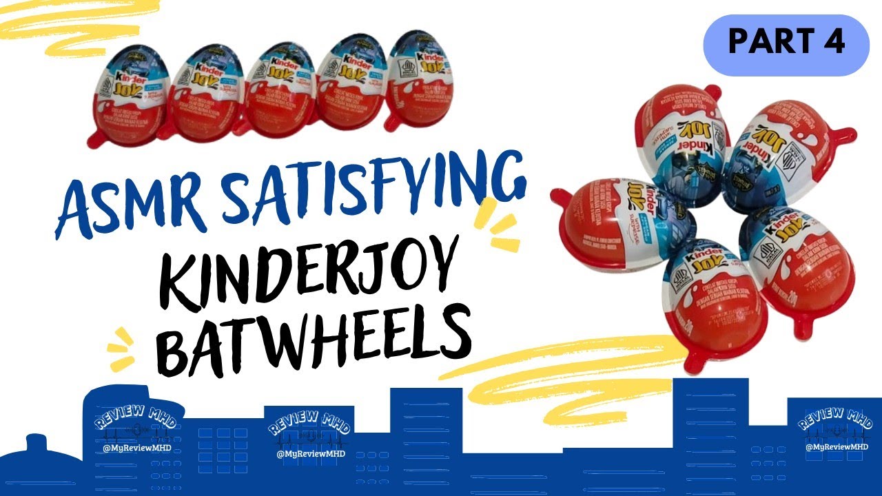 ASMR SATISFYING Video Unboxing Kinder Joy Batwheels Edition 🍭🍬🍫 