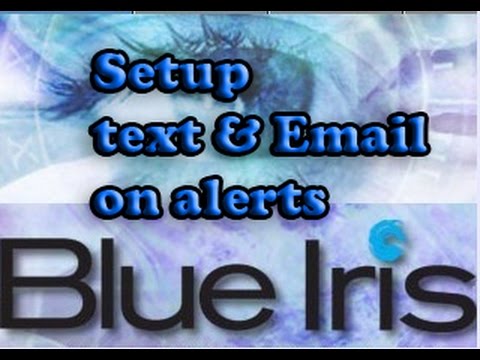 Blue iris setup to send text and email on alerts