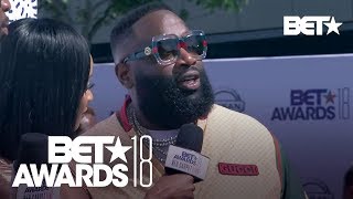 The Don Rick Ross Hits The BET Awards Red Carpet! | BET Awards 2018