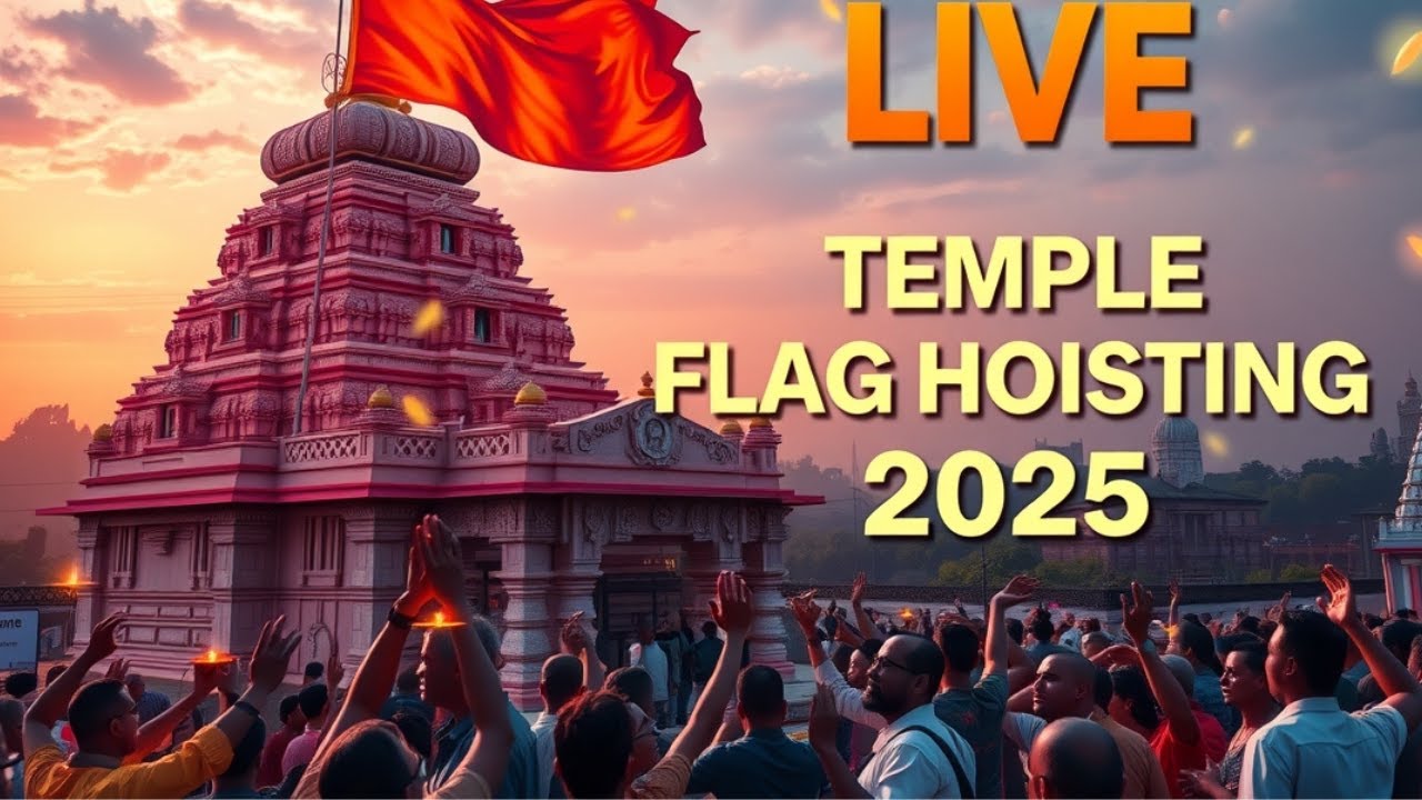🔥 Temple Flag Hoisting 2025 at Highgate Hill Murugan Temple in London! 🏮Join the Celebration!