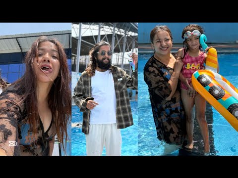 Megha Sexy bhayera Xori sanga Swimming poolma// himesh hereko herai