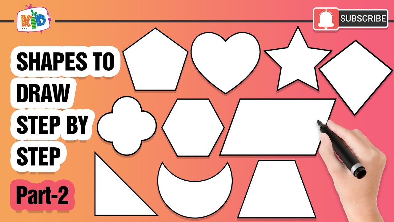 How to Draw Shapes - Part 2 | Shapes for Kids and Beginners | Learn 2D ...