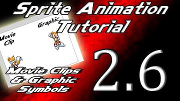 Adobe Flash Tutorial: Sprite Animating: Part 2.6: Movie Clips & Graphics