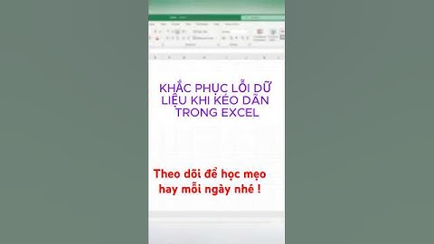 Khắc phục lỗi dữ kiệu khi kéo dãn tròn excel #shorts