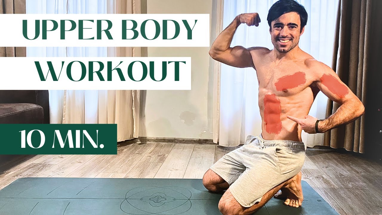 10 Min INTENSE Upper Body Workout | Arms Chest Abs and Back - YouTube