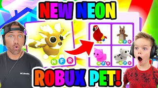 We Trade The *NEW* NEON Robux Pet In Adopt Me… Insane Offers!