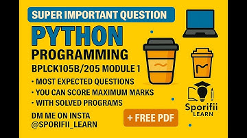 📚 Introduction to Python programming Module 1 in 20 Mins Most Expected& Scoring Q