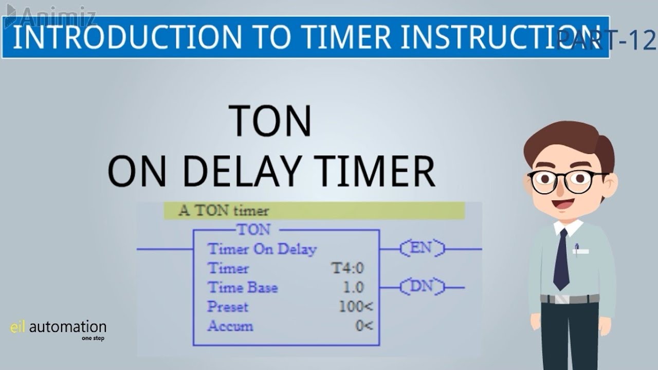PLC PROGRAMMING PART 12| INSTRUCTION TO TIMER INSTRUCTION | ON DELAY ...