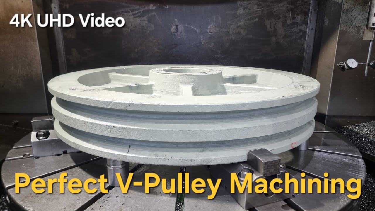 ​Precision V-Pulley Machining - Achieving 0.01mm Concentricity(All Operation)-CNC Lathe,VTL