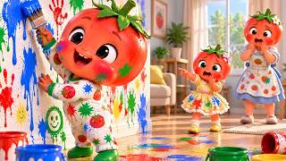 Oh No! Baby Tomato Drew All Over! 🍅🖍️ Big Sister’s 1-Day Baby Care Challenge | Slow English Story A2