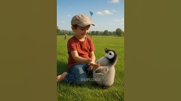 Pinguin playing Kite with friends 🪁😇 | Whoo whee #public #duploku #cute