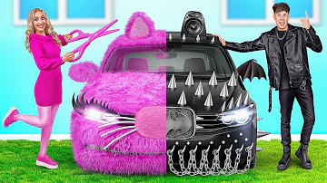 Pink Car vs Black Car Challenge by Multi DO Challenge