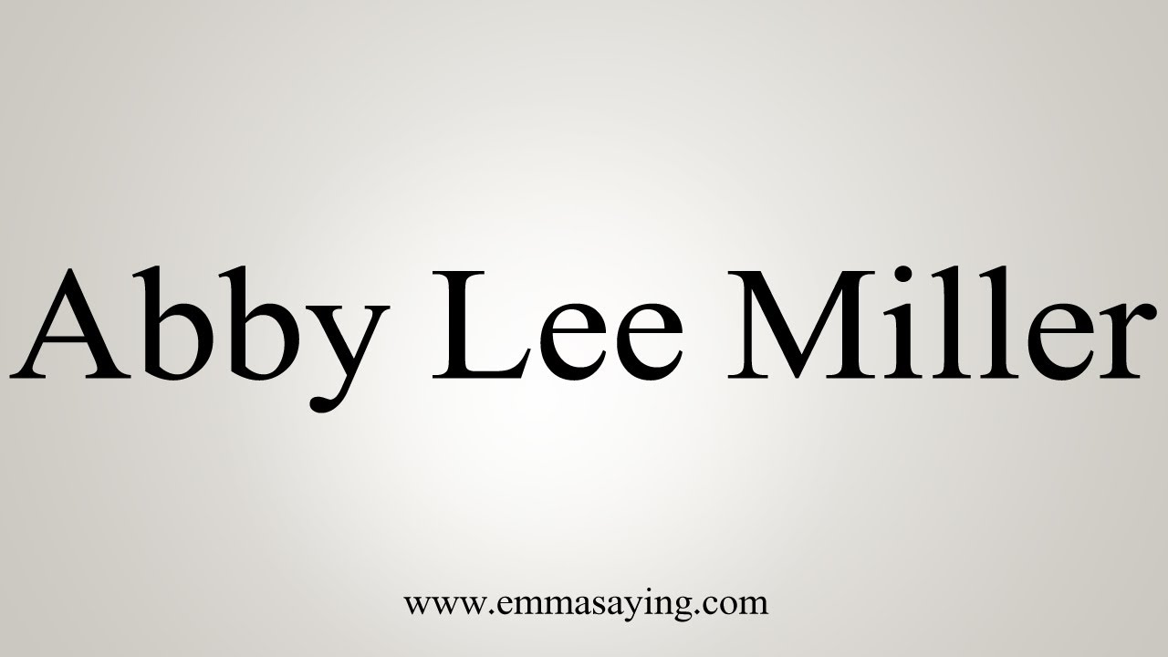 How To Say Abby Lee Miller YouTube
