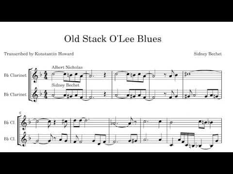 Old Stack O'Lee Blues - Sidney Bechet Solo Transcription