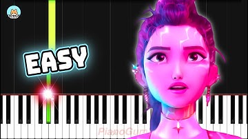 [full] Kpop Demon Hunters - "What It Sounds Like" - EASY Piano Tutorial & Sheet Music