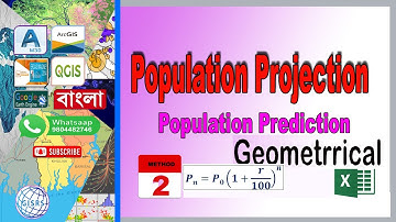 Population Forecasting Geometrical Method|Population Prediction In Excel Geometrical increase method