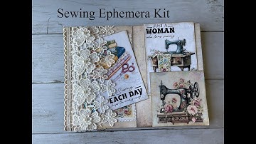 Printable Sewing Journal Ephemera kit #SSDigitalstudio #sewingephemera #sewingjournal