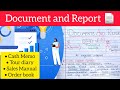 What is cash memo ,Tour diary ,sales manual and order book ? document and Report of salesmen #bba