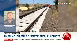Un tren încărcat cu cereale a deraiat în sudul Republicii Moldova
