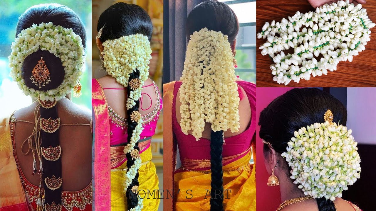 മുല്ലപ്പൂ|mullapoo styles🌸| How StyleMullapoo/Jasmine  Flower|DifferentMullapoo styles|SaranyaRagesh - YouTube