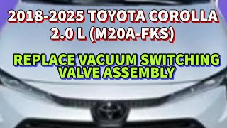 2018-2025 TOYOTA COROLLA LE (2.0L M20A-FKS) Replace Vacuum Valve (EVAP Purge Control Solenoid)