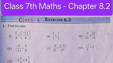 Class 7th maths । Exercise 8.2। Chapter 8 । NCERT । Solution। cbse board । Rational numbers। #ncert 