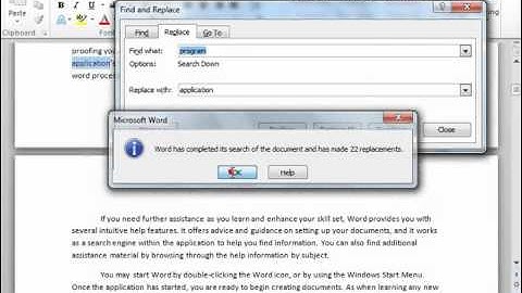 Word 2010 Tutorial Finding and Replacing Text Microsoft Training Lesson 3.4