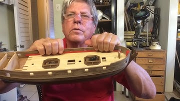 HMS Granado. video 8. Installing the inner skirketing.