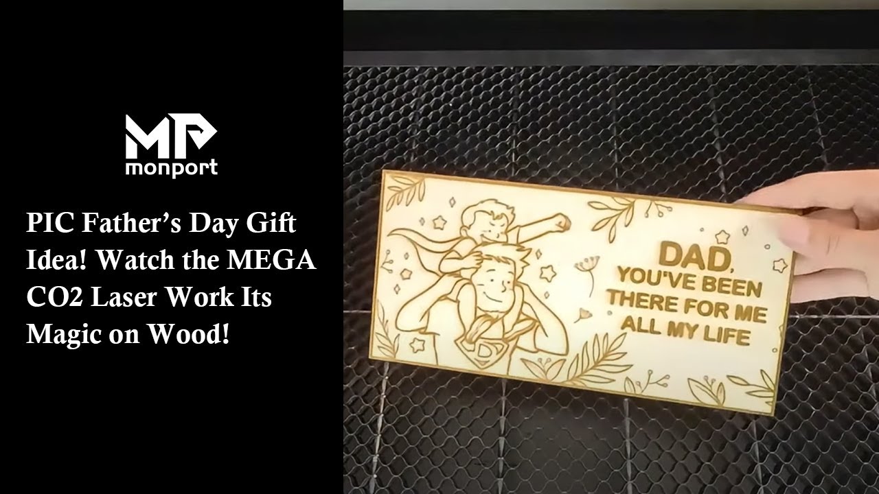 🔥 EPIC Father’s Day Gift Idea! Watch the MEGA CO2 Laser Work Its Magic on Wood! 🔥