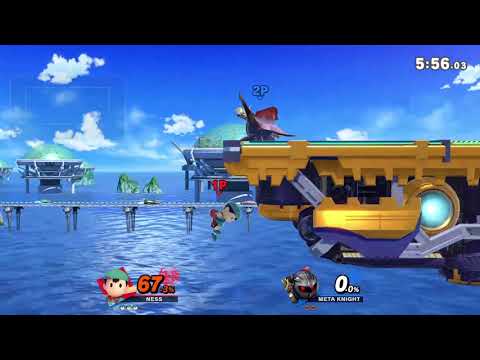 【スマブラSP】ネス対メタナイト空後後ろ投げ