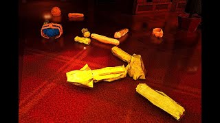 Blowing Up Figure With The Holy Hand Grenade In Doors