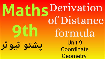 Derivation of Distance formula, Class 9 Maths, Unit 9, Coordinate Geometry, pushto Tutor Kp boards