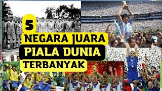 5 Negara Juara Piala Dunia Terbanyak, Brasil Masih Unggul (WL Soccer)