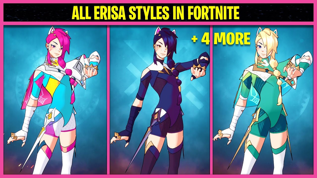 All ERISA Skin Styles in Fortnite Chapter 3 Season 2 YouTube