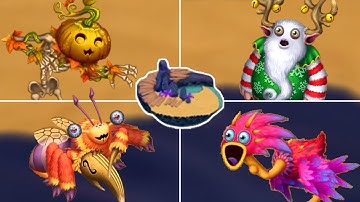 Wanderer Island Wave 3 - All Monster Sounds and Animations (My Singing Monsters: Dawn of Fire)